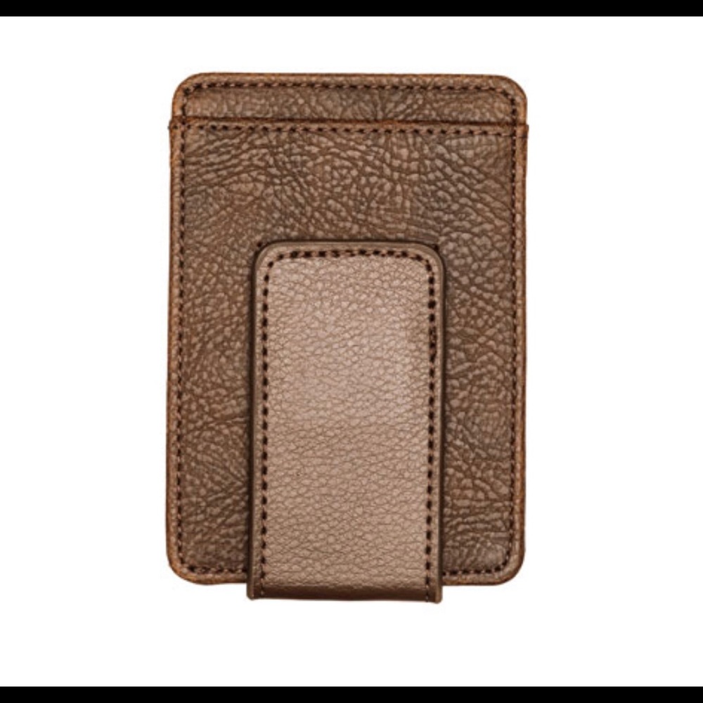 Essential Money Clip - Distressed Chestnut Pebble